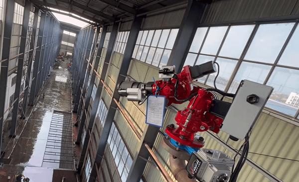 अटो-ट्र्याकिङ फायर मनिटर अब पूर्ण रूपमा भेला, परीक्षण, र छिट्टै पठाइनेछ।